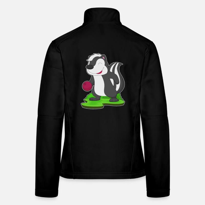 Skunk Bowling Bowling Ball Women's Softshell Jacket