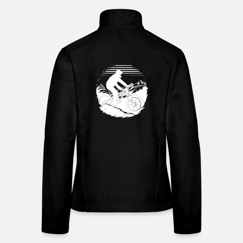 Mountainbiker Zeichnung Frauen Softshelljacke