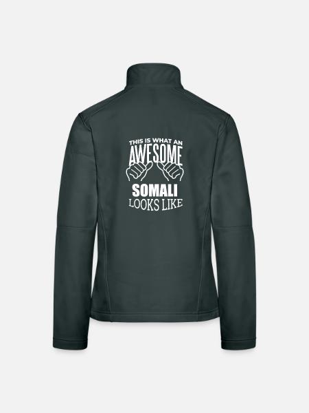 Somalia - Frauen Softshelljacke - Dunkelgrau - Hinten