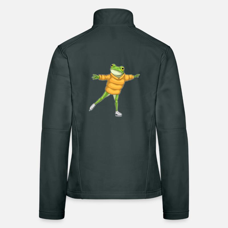 Frosch Eislaufen Schlittschuhe Frauen Softshelljacke