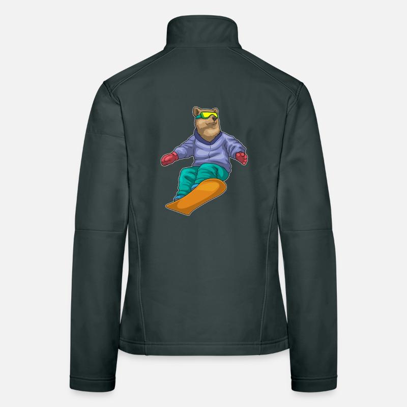 Bear Snowboarder Snowboard Veste en tissu softshell Femme