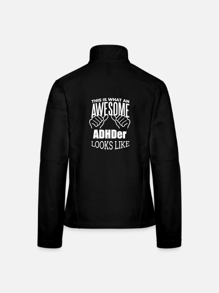 TDAH - Veste en tissu softshell Femme - noir - Dos