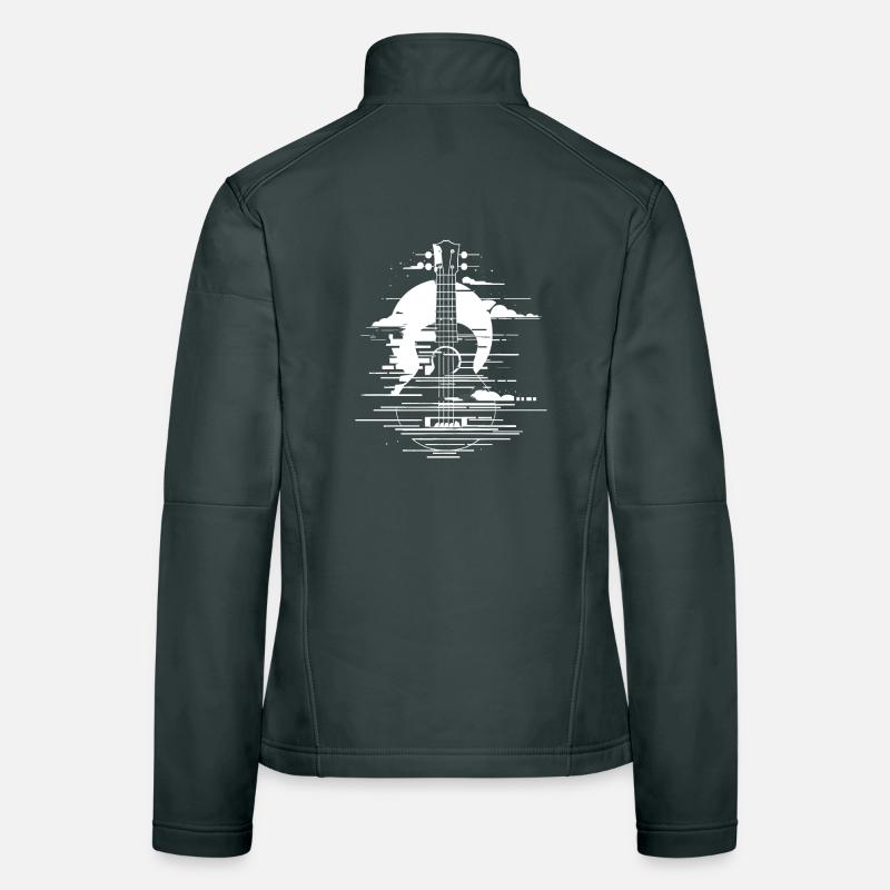 Graphiques pour ukulélé Veste en tissu softshell Femme