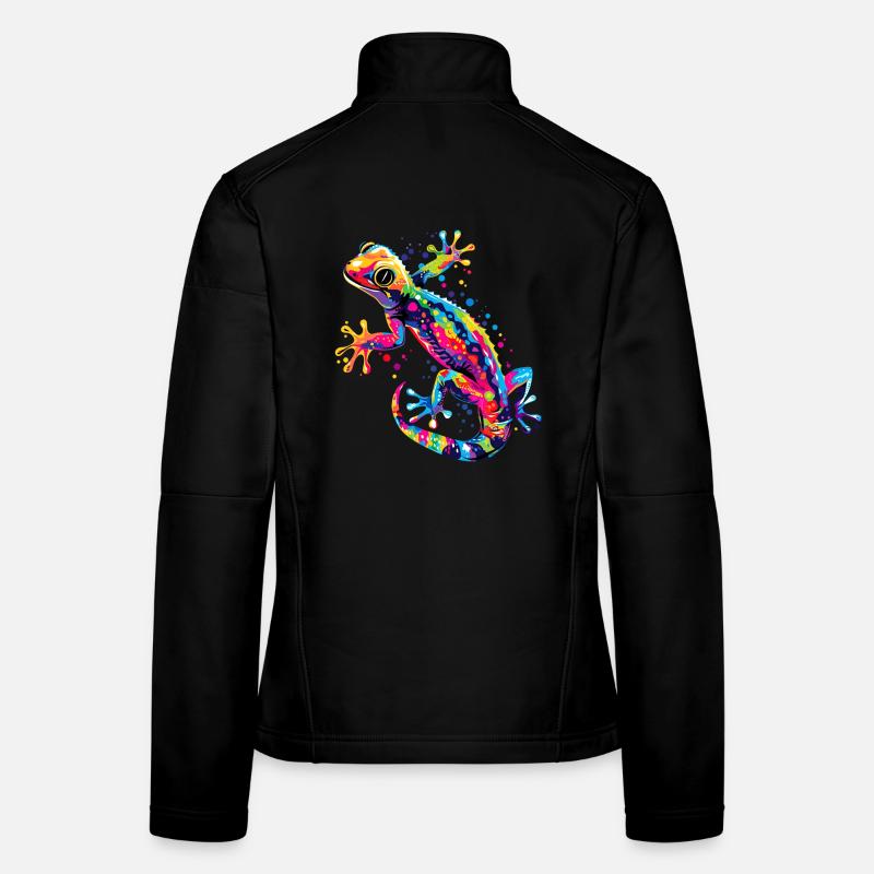 Gecko Eidechse Reptil Geckos Echse Leguan Gekko Frauen Softshelljacke
