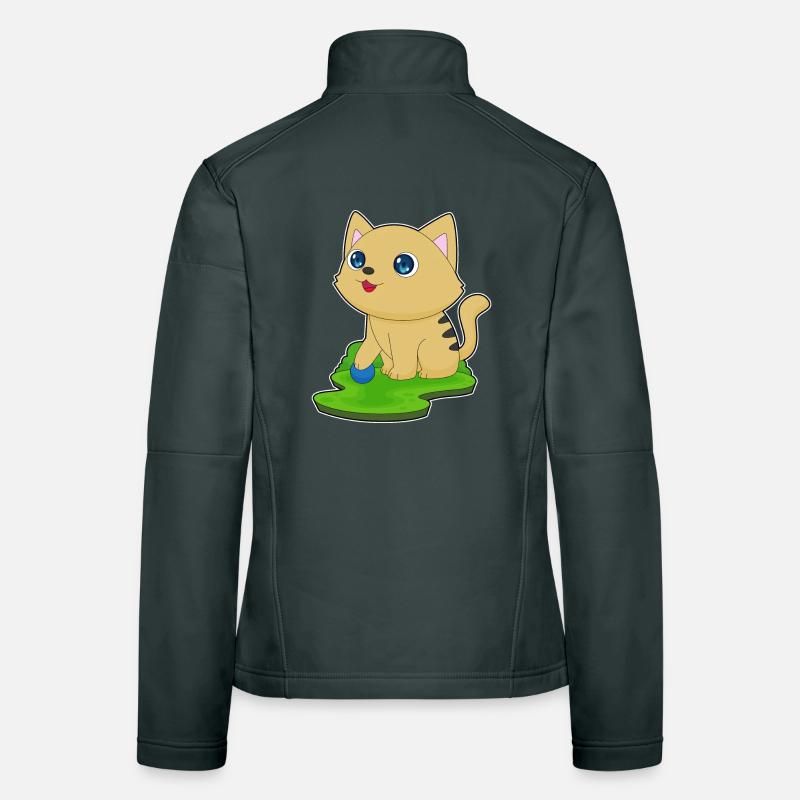 Chat mignon Veste en tissu softshell Femme