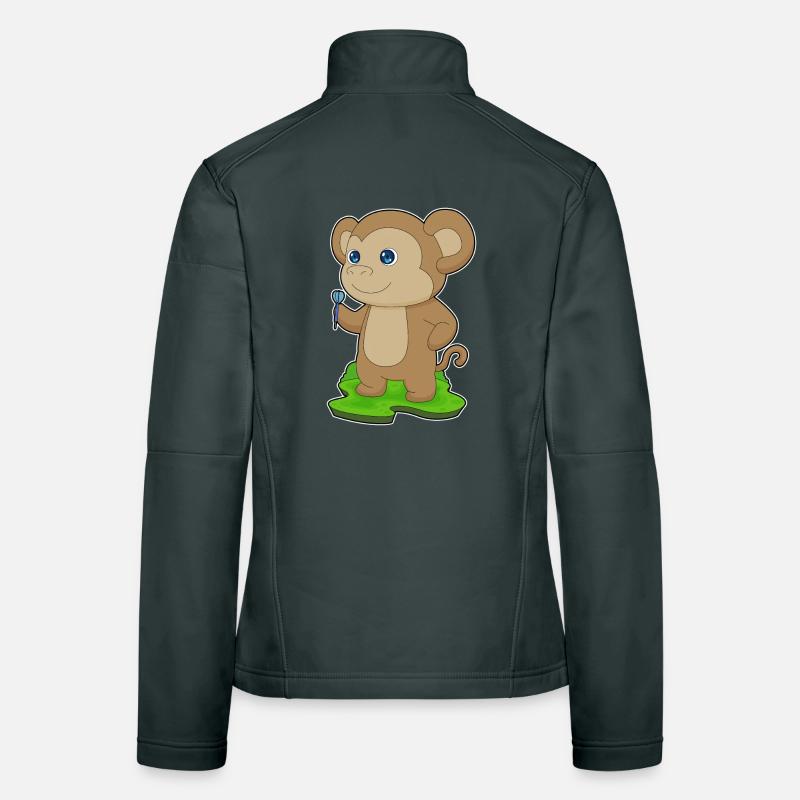 Fléchette de singe Veste en tissu softshell Femme