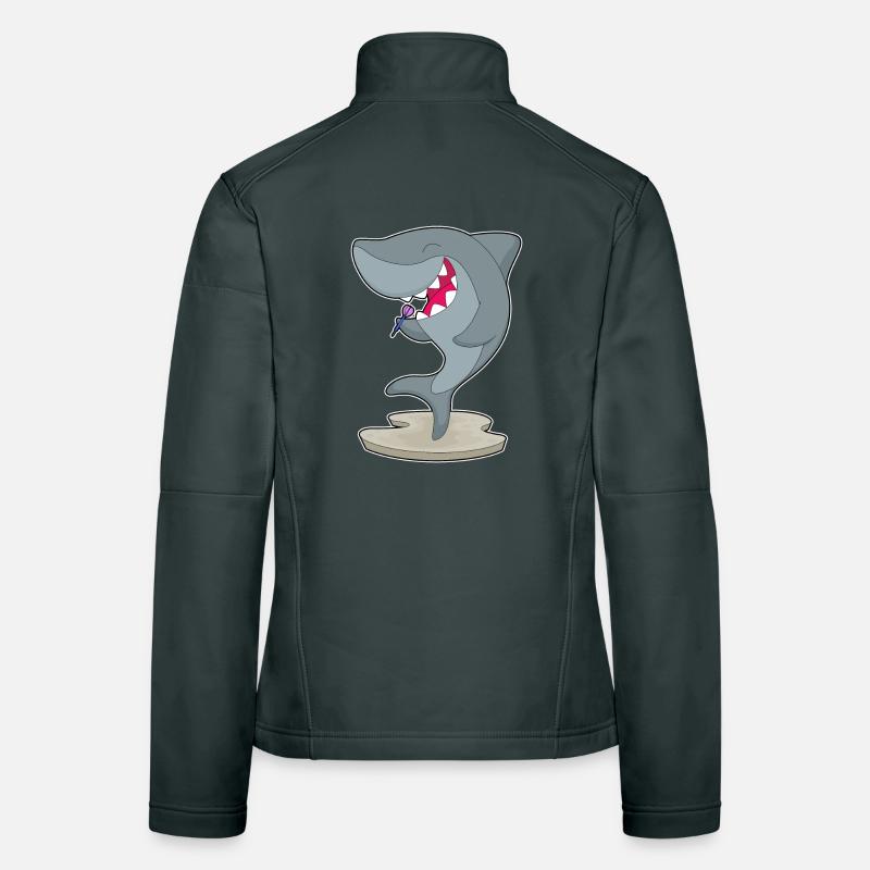 Fléchette de requin Veste en tissu softshell Femme