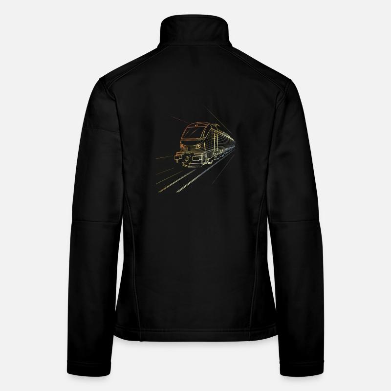 Train Sketch 90s Look Women's Softshell Jacket