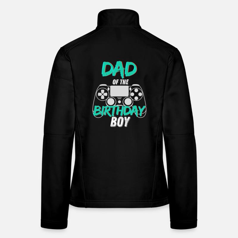 Papa des Geburtstagskind-Gaming-Designs Frauen Softshelljacke