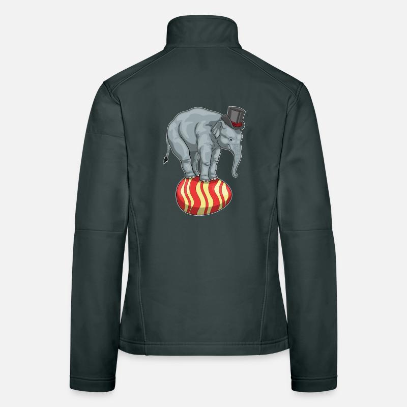 Cirque de Pâques des éléphants Veste en tissu softshell Femme