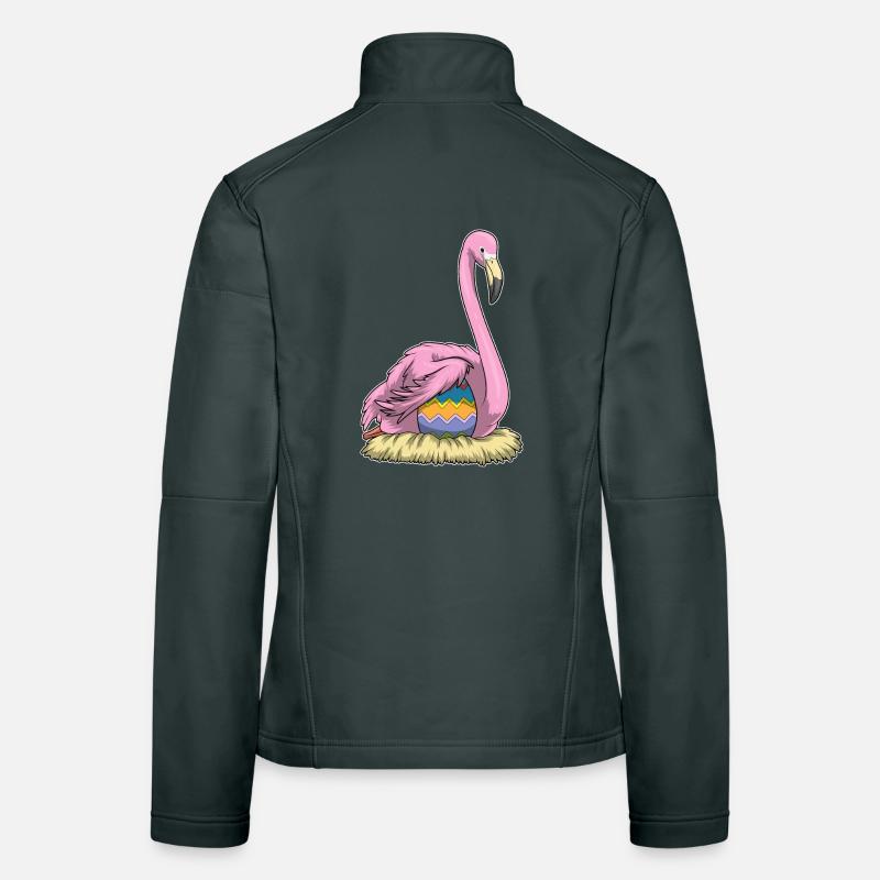 Nid d’oeufs de Pâques Flamingo Easter Veste en tissu softshell Femme