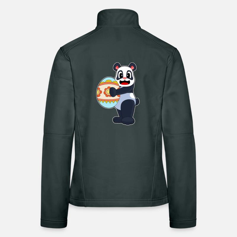 Panda Easter Easter Egg Women's Softshell Jacket