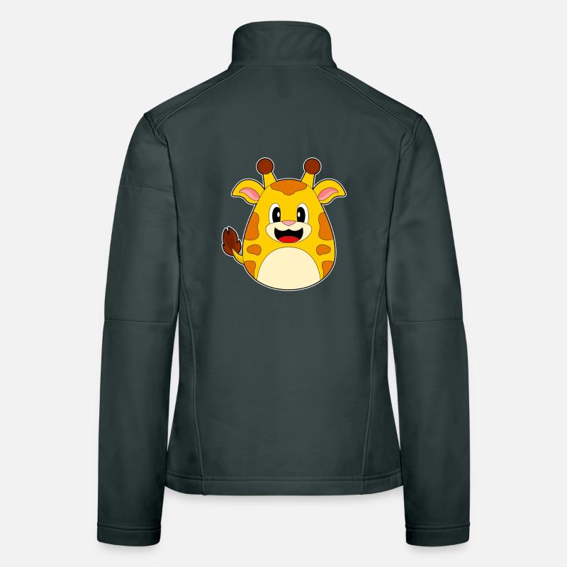 Giraffe Easter Easter Egg Women's Softshell Jacket