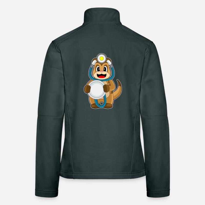 Erdmännchen Arzt Stethoskop Frauen Softshelljacke