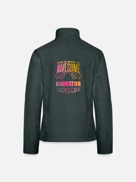 Animation Animation Animation - Women's Softshell Jacket - mouse grey - Back