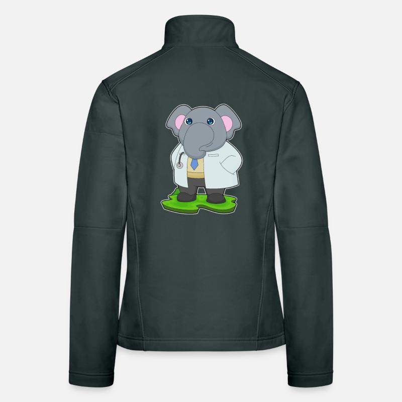 Elefant Arzt Arztkittel Frauen Softshelljacke