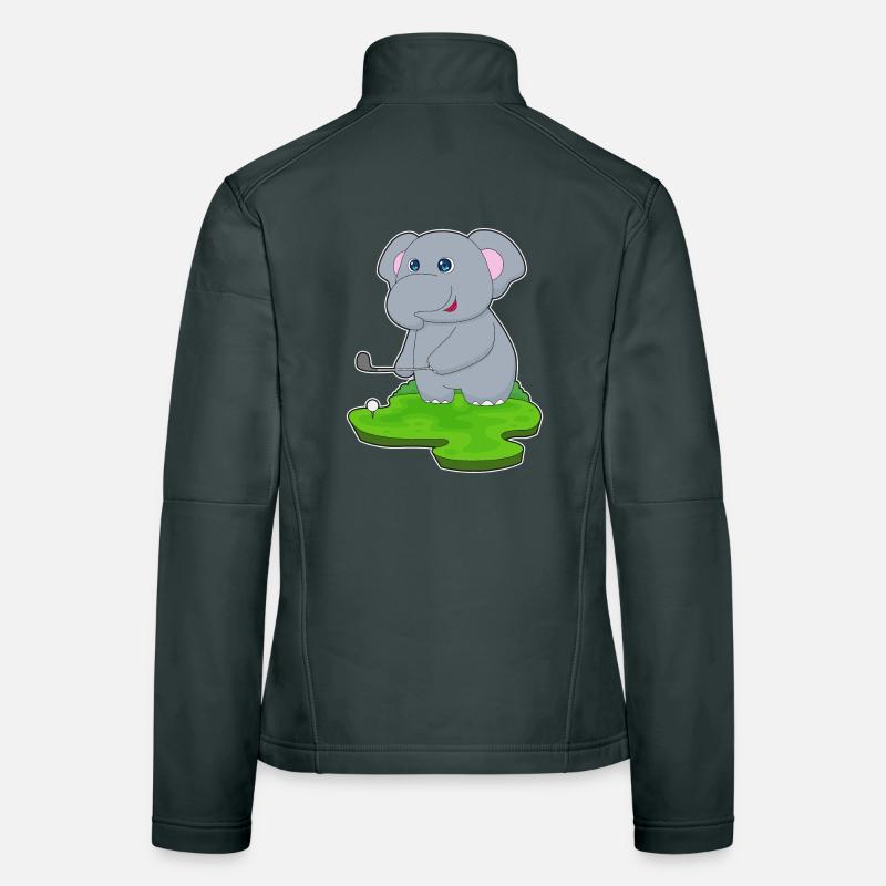 Elefant Golf Golfschläger Frauen Softshelljacke