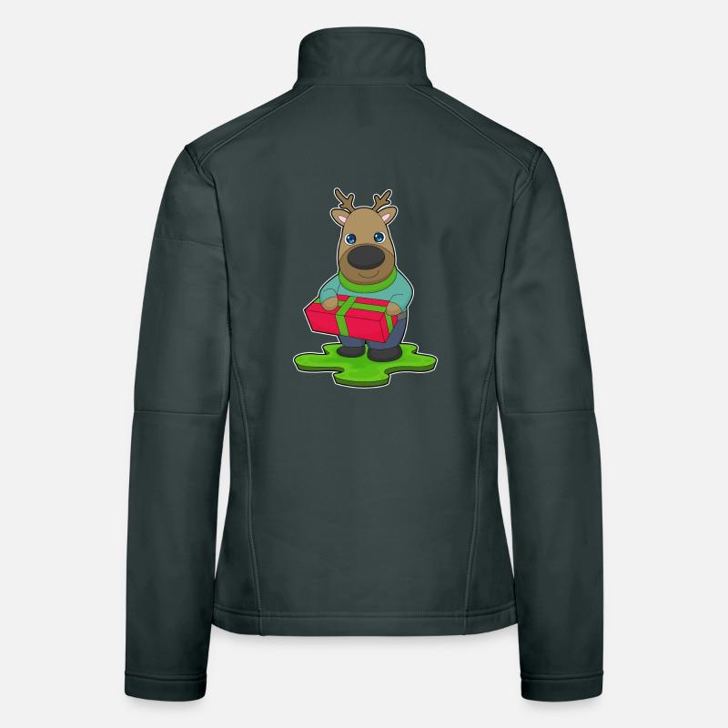 Reindeer Christmas Package Women's Softshell Jacket