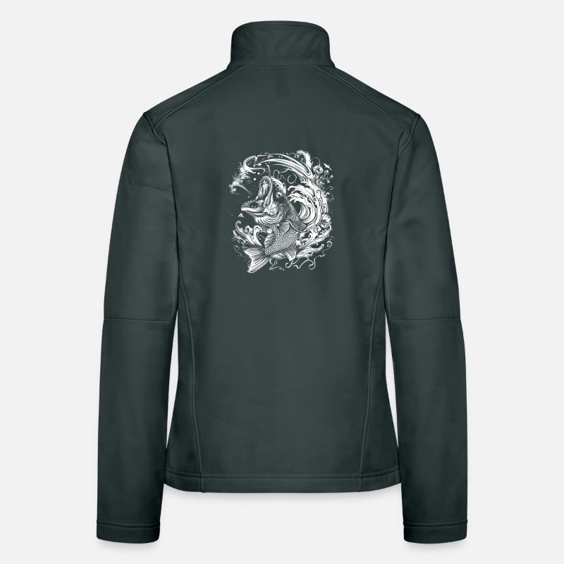 Fishing Comic Look Women's Softshell Jacket