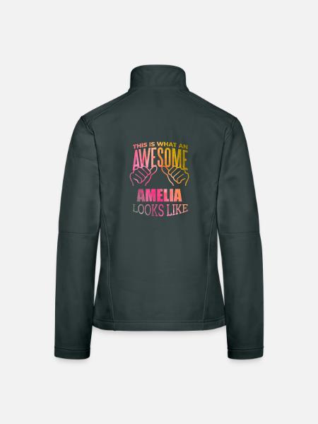 Amelia Amelia Amelia - Women's Softshell Jacket - mouse grey - Back