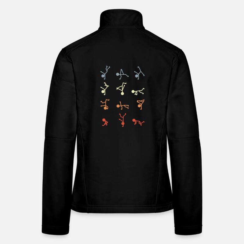 Breakdancer stick figures Women's Softshell Jacket