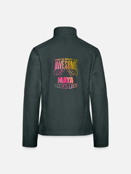 Maya - Frauen Softshelljacke - Schwarz - Hinten