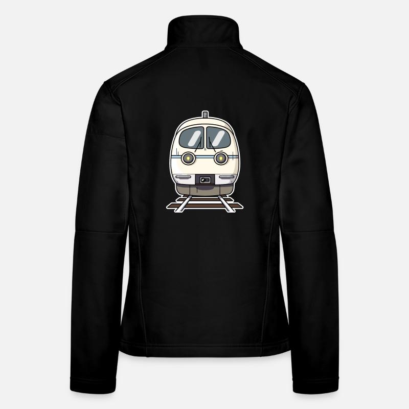 Train Cartoon Style Women's Softshell Jacket