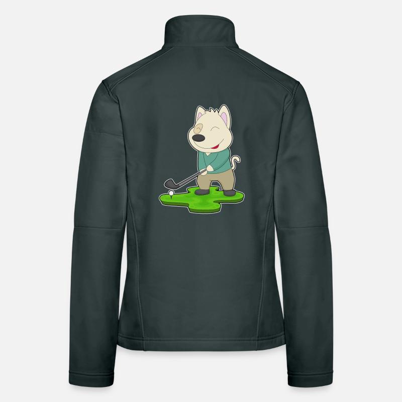 Hund Golf Golfschläger Frauen Softshelljacke