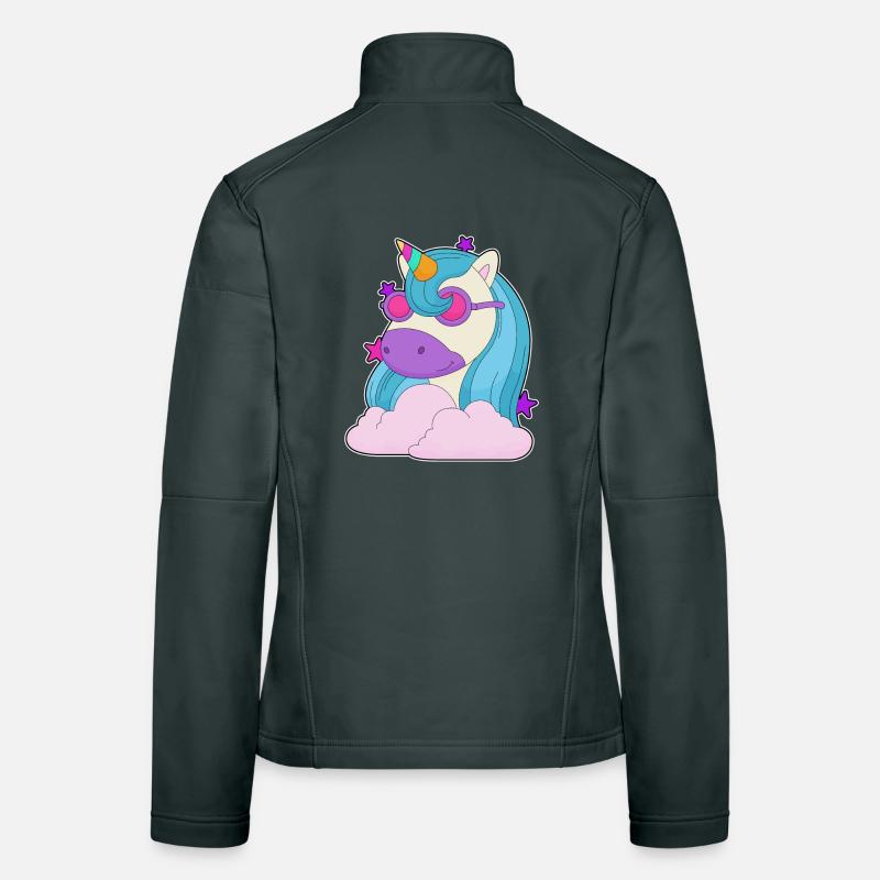 Einhorn Wolken Frauen Softshelljacke