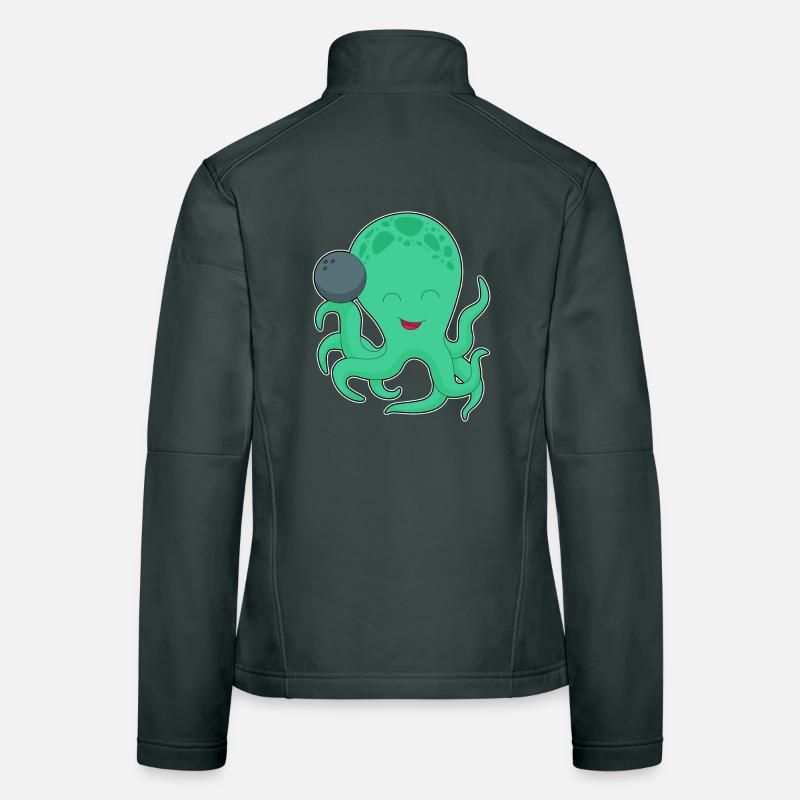 Octopus Bowling Boule de bowling Veste en tissu softshell Femme