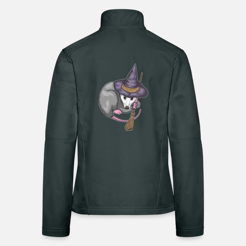 Possums Witch Broom Women's Softshell Jacket