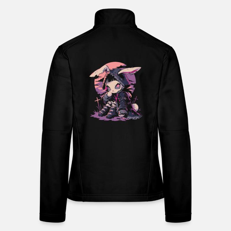 Goth Bunny Witch E-Girl Gothic Grunge Gift Women's Softshell Jacket
