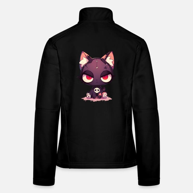 Goth Cat Gothic Puppe Katze Grunge Geschenk Frauen Softshelljacke