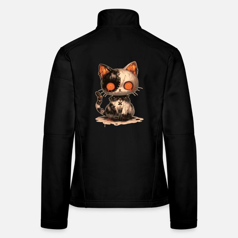 Kawaii Goth Cat Doll Gothic Puppe Katze Geschenk Frauen Softshelljacke