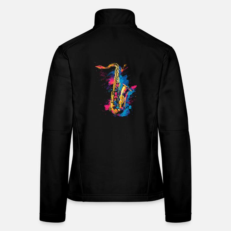 Saxophone Graffiti Women's Softshell Jacket