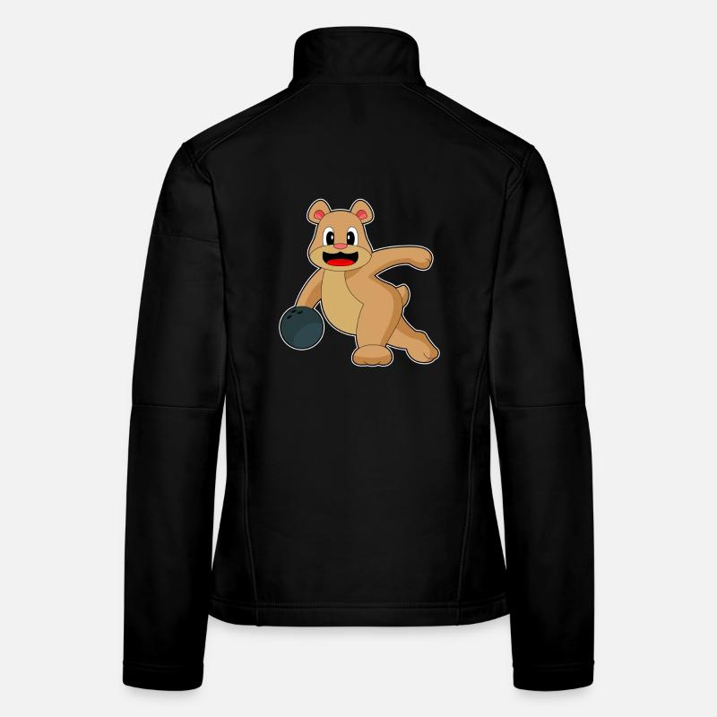 Bear Bowling Boule de bowling Veste en tissu softshell Femme