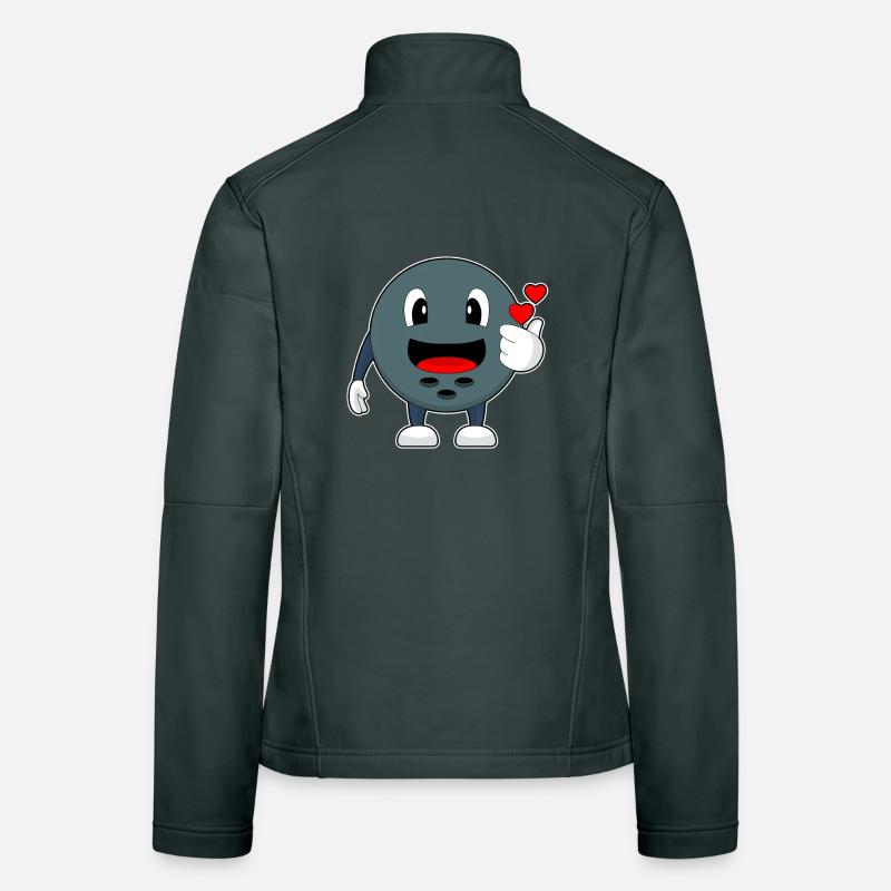 Bowling Bowlingkugel Frauen Softshelljacke