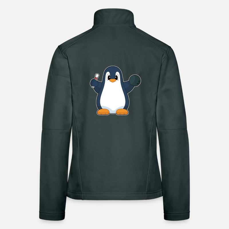 Quille à boule de bowling Penguin Veste en tissu softshell Femme
