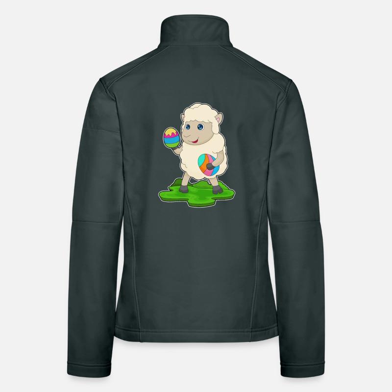 Oeufs de Pâques de brebis Veste en tissu softshell Femme