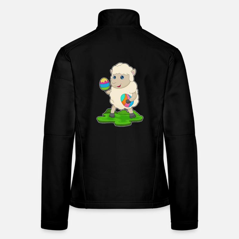 Oeufs de Pâques de brebis Veste en tissu softshell Femme