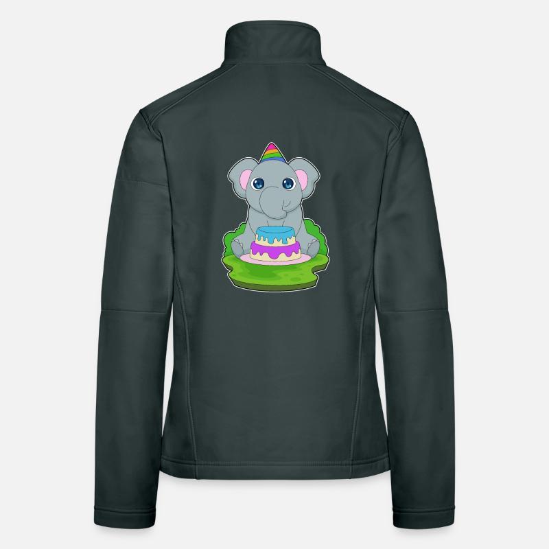 Elephant Birthday Cake Women's Softshell Jacket