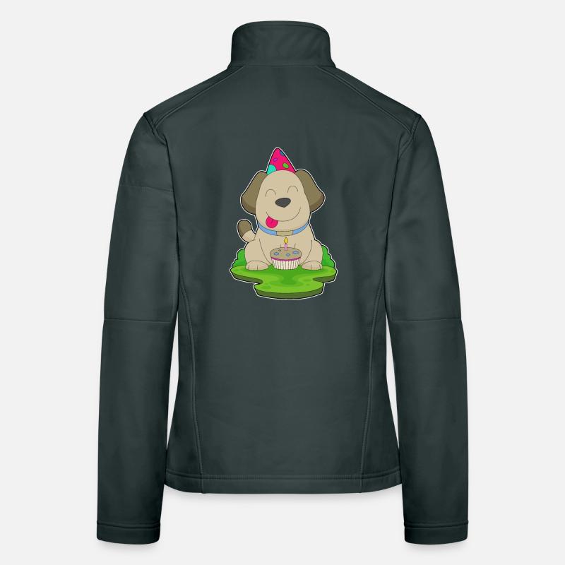Dog Birthday Cake Women's Softshell Jacket