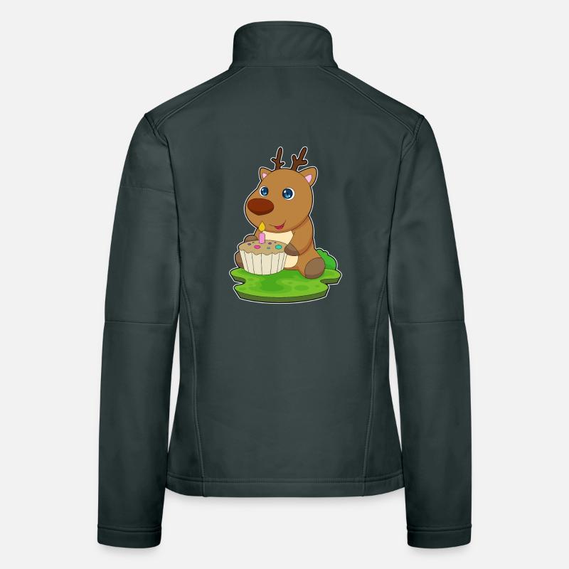 Reindeer Birthday Cake Women's Softshell Jacket