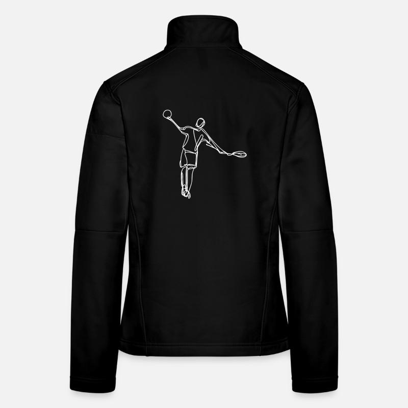 Badminton Player Drawing Women's Softshell Jacket