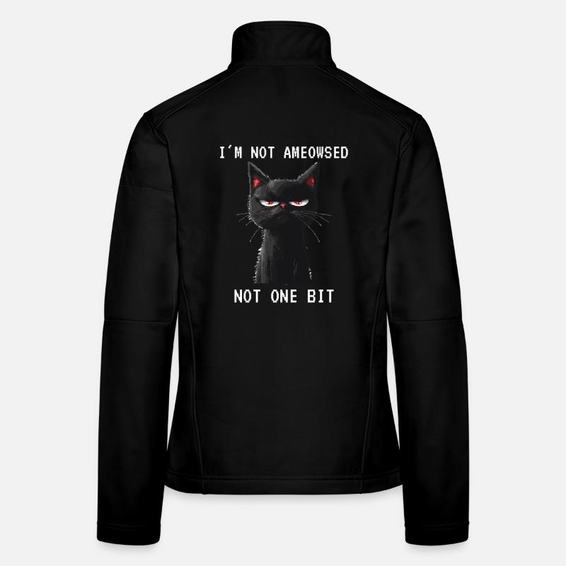 I'm Not Ameowsed Lustige Katze Pixelart Pixel Frauen Softshelljacke