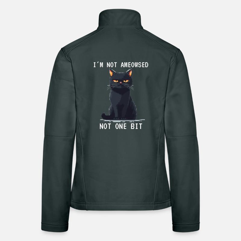 I'm Not Ameowsed Pixelart Grimmige Katze Pixel Women's Softshell Jacket