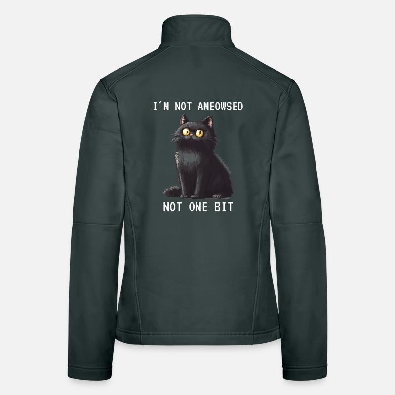 I'm Not Ameowsed Grim Cat Pixel Art Pixel Women's Softshell Jacket