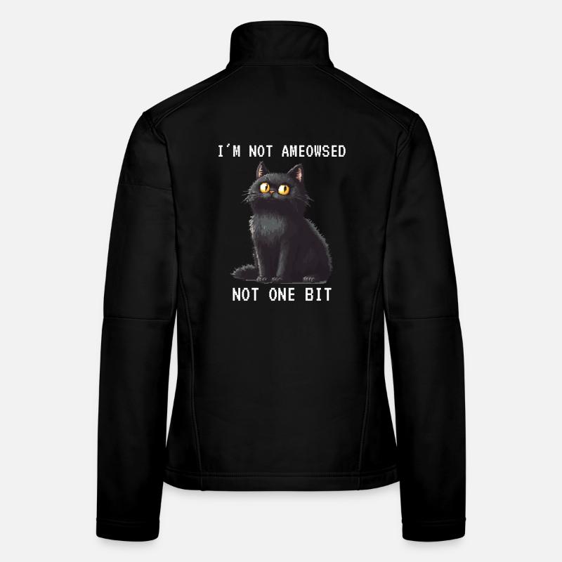 I'm Not Ameowsed Grimmige Katze Pixelart Pixel Frauen Softshelljacke