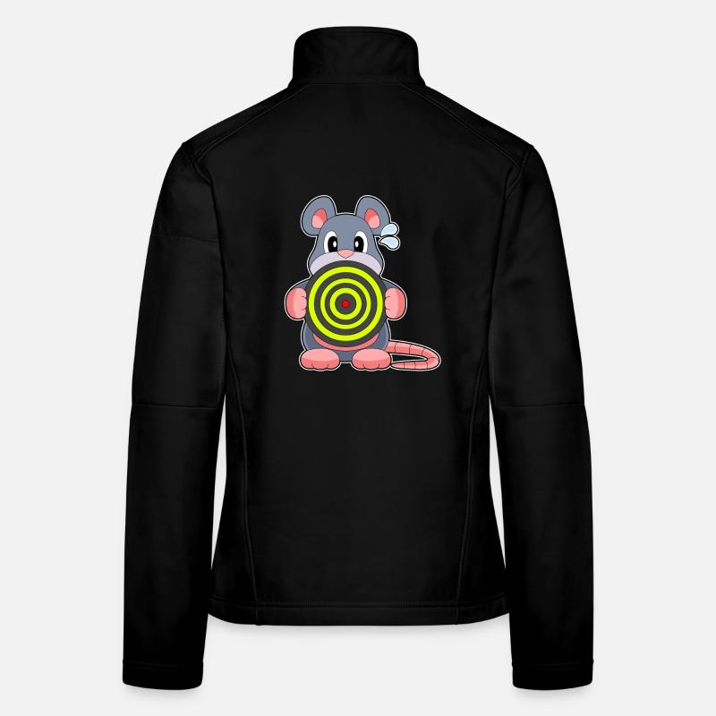 Cible de fléchettes de souris Veste en tissu softshell Femme