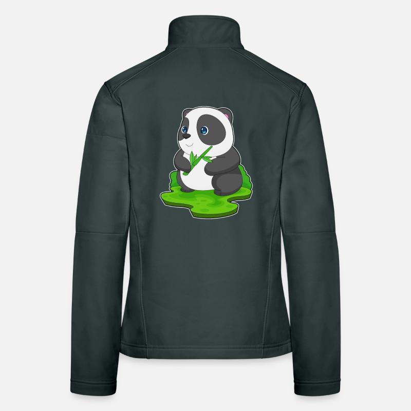Branche de bambou panda Veste en tissu softshell Femme